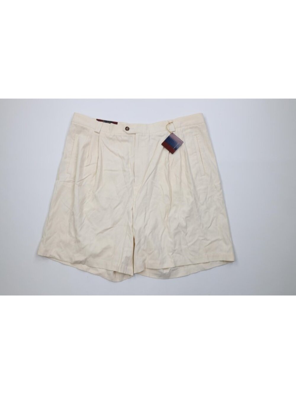Deadstock Vintage 90s Streetwear Mens 42 Silk Blend Herringbone Chino Shorts